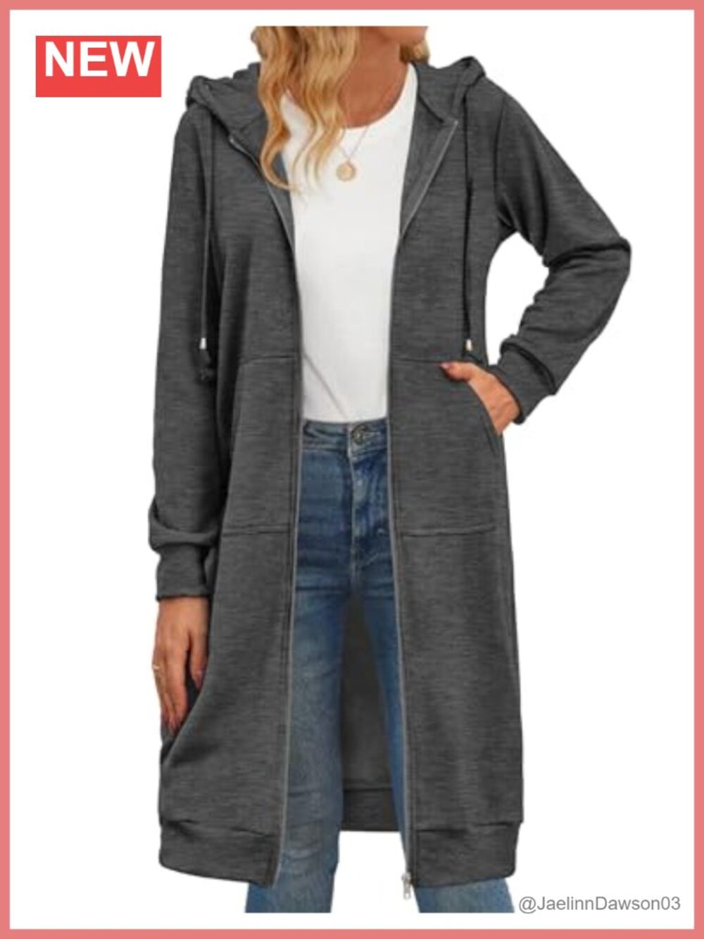 Women's Zip Up Hoodie Long Sleeve Fleece Tunic Sweatshirt Oversize with Pockets